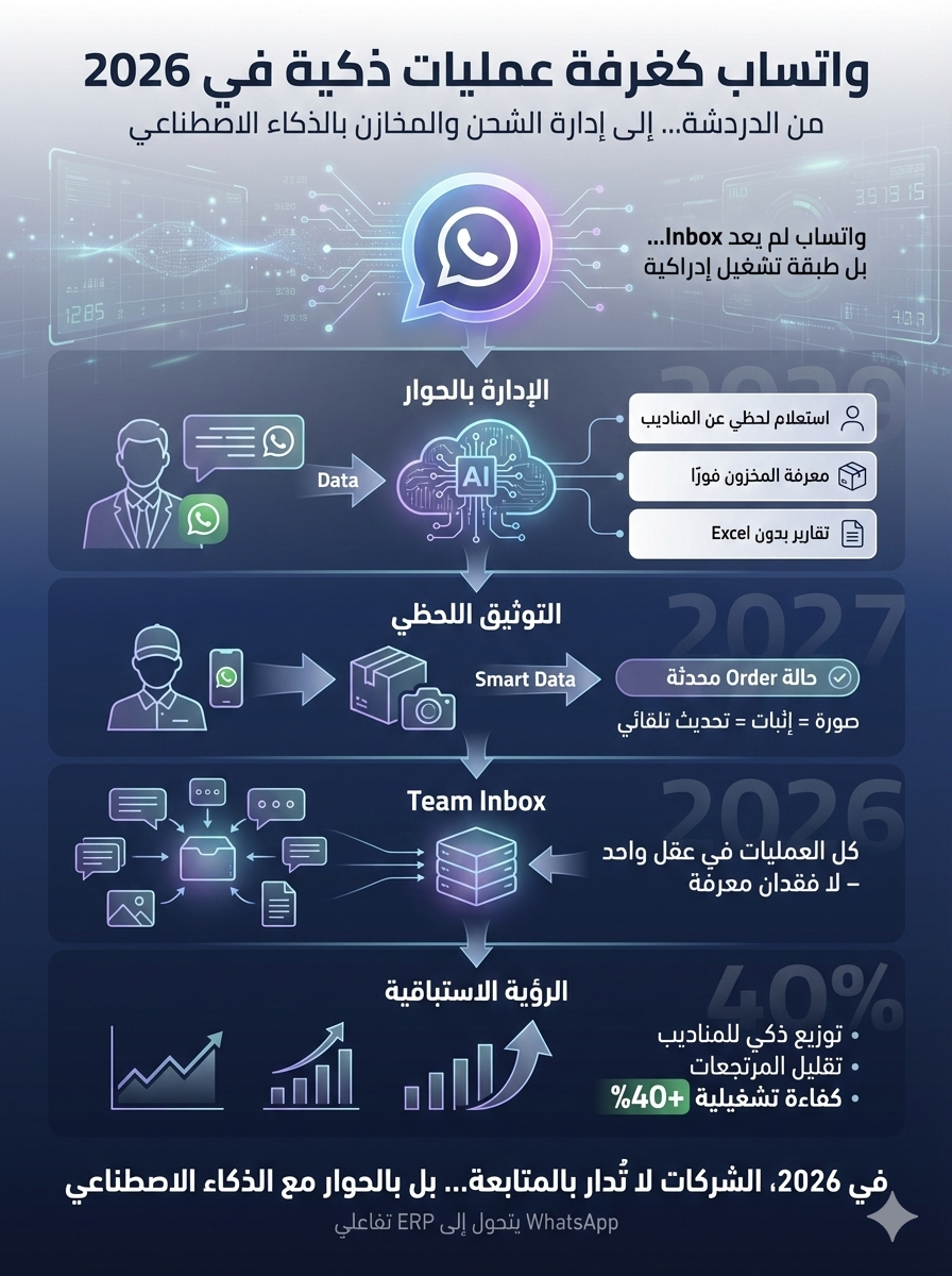 تحليل البيانات التشغيلية عبر واتساب في 2026