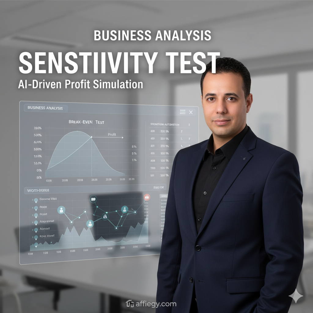 تمثيل بياني لتأثير التكاليف الثابتة على صافي الربح عند انخفاض الإيرادات