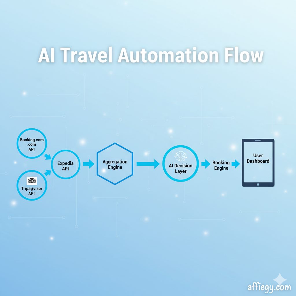 Dark Tourism AI Travel Platform Dashboard showing real-time analytics and automated booking stats