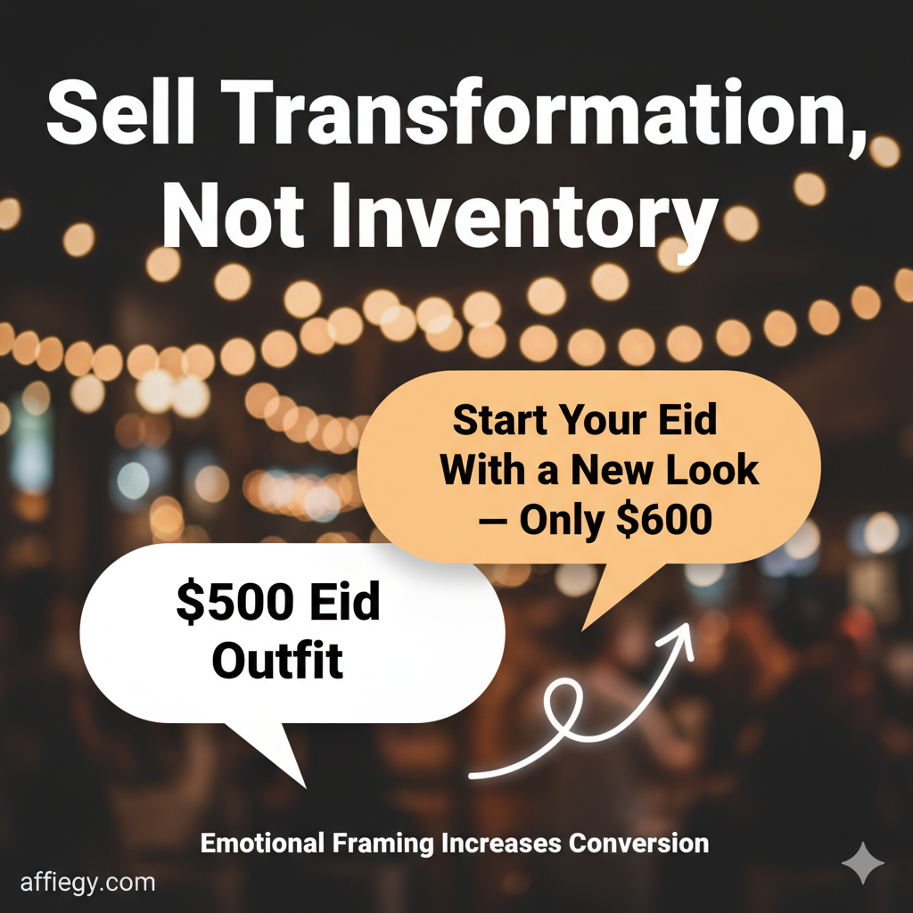 Marketing transformation framework showing the journey from feature-based selling to identity-based marketing