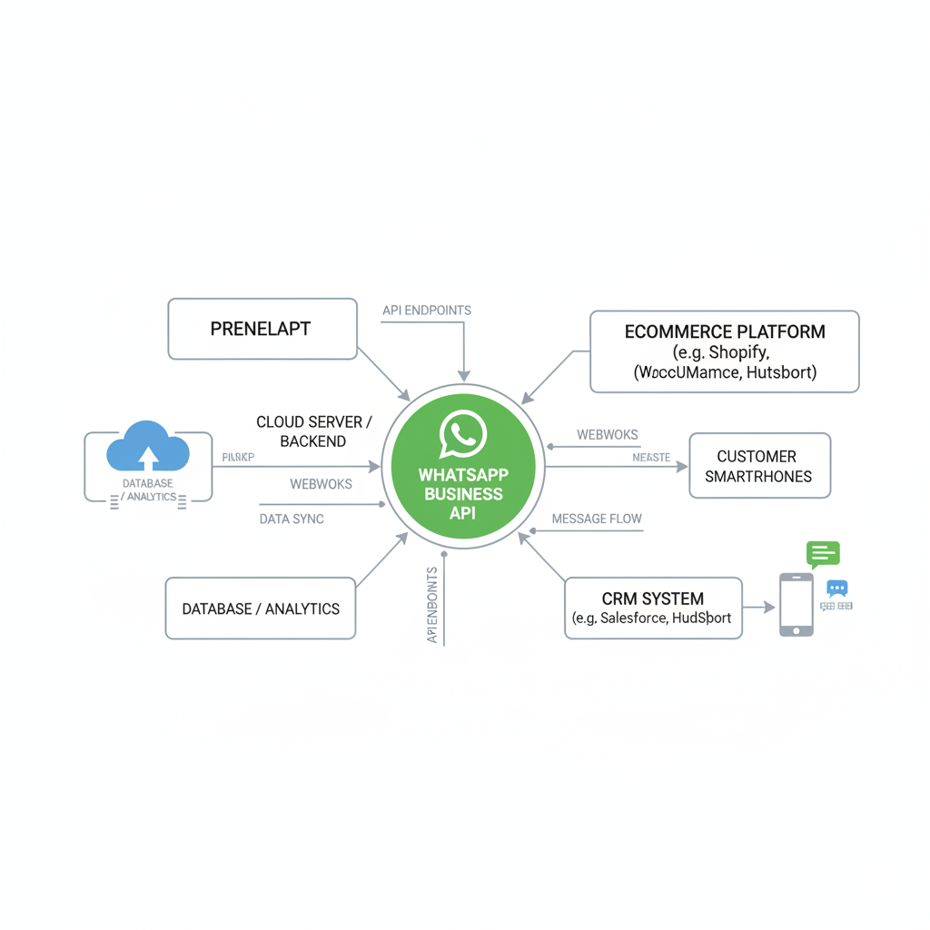 تحليل معماري لنظام إدارة العملاء عبر واتساب باستخدام واجهة برمجة التطبيقات الرسمية للشركات في 2026