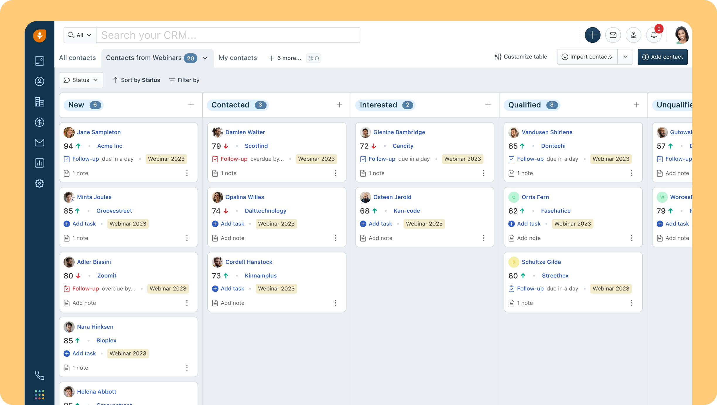 عرض الكانبان لإدارة دورة حياة العميل وتتبع الصفقات المالية عبر واتساب